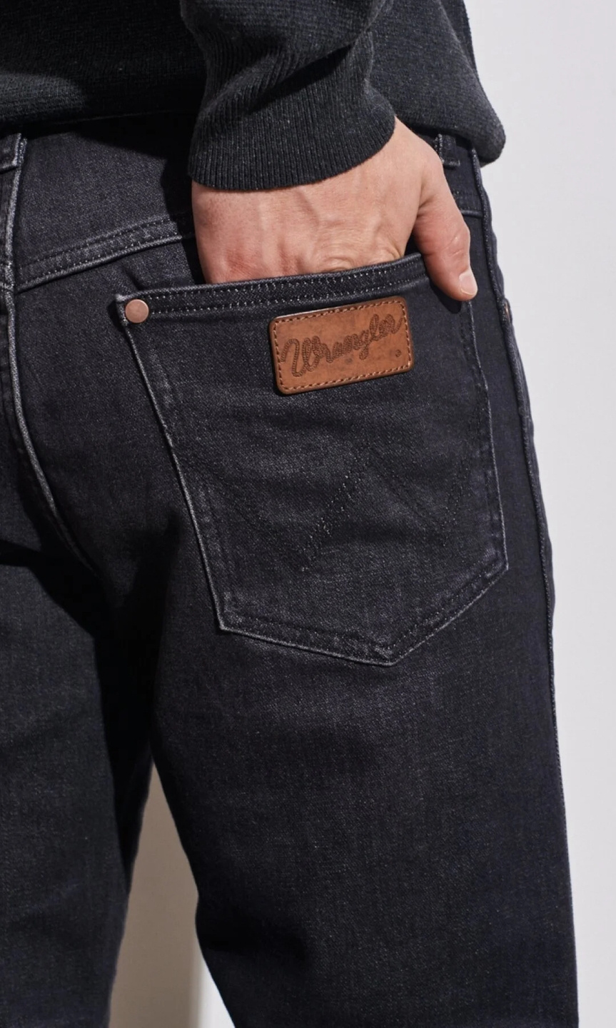 Wrangler Greensboro Slim Fit Denim Jeans, Black, 30R