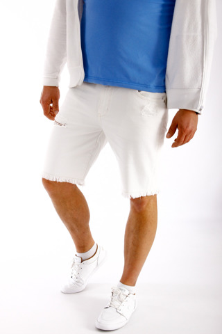 Wrangler Regular Shorts White Ripped W34 W15U-ES-033 34 x 00