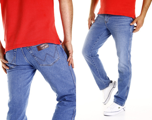 * Wrangler Texas Glaston Blue Klasyczne Męskie Spodnie Jeansy W121-HN-13S W40 L34