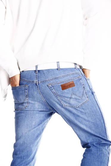* Wrangler Texas Slim Light Strike Męskie Spodnie Jeansy W12S-Q1-48S W30 L32